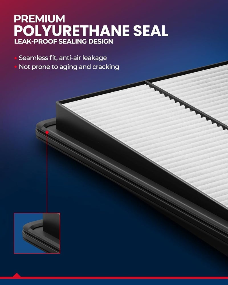 KAX Cabin & Engine Air Filter Kit Compatible With 2022-2024 Tucson, 2021-2024 Santa Fe, Sorento, 2020-2024 Sonata, 2023-2024 Sportage, 2021-2025 K5, Replace# CF12820 CA12816 - Image 2